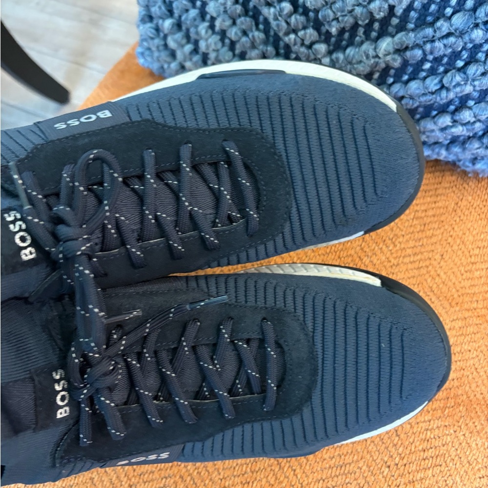 Hugo BOSS Titanium Running Trainers Navy Blue mens 13 46 - Picture 6 of 6